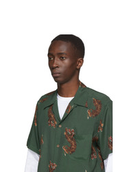 Wacko Maria Green Tigers Hawaiian Shirt