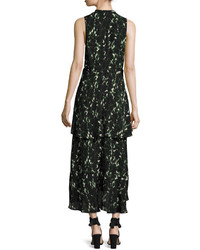 A.L.C. Wylon Sleeveless Printed Silk Maxi Dress