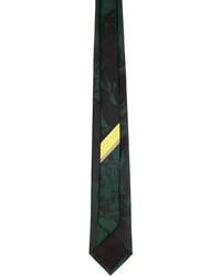 Dries Van Noten Black Green Fairytale Tie