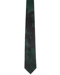 Dries Van Noten Black Green Fairytale Tie
