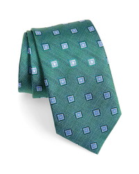 David Donahue Geometric Woven Silk Tie