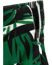 Choies Green Leaf Print Skinny Pants