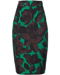 Milly Macro Floral Print Skirt
