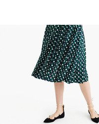 J.Crew Petite Double Pleated Midi Skirt In Shadowbox Print