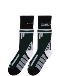 Prada Green And Black Technical Socks