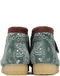 Clarks Originals Green Paisley Wallabee Boots