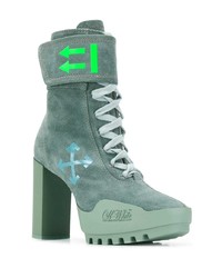 Off-White Lace Up Ankle Boots