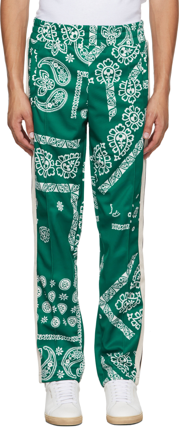 Palm Angels Green Bandana Paisley Track Pants, $495 | SSENSE | Lookastic