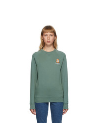 Dark Green Print Sweatshirt
