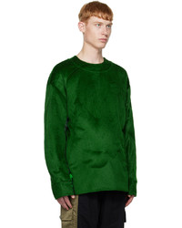 Feng Chen Wang Green Black Paneled Down Sweatshirt