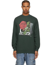 Undercoverism Green Computer Roses Sweatshirt