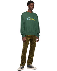 We11done Green Cursive Sweatshirt