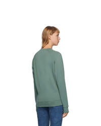 MAISON KITSUNE Green Lotus Fox Sweatshirt