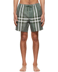 Burberry Green Vintage Check Swim Shorts