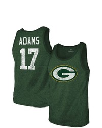 Majestic Threads Davante Adams Heathered Green Green Bay Packers Name Number Tri Blend Tank Top