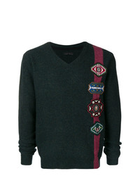 Frankie Morello Patch Embellished Sweater