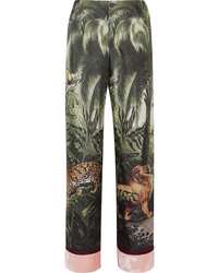 F.R.S For Restless Sleepers Etere Med Printed Silk Twill Straight Leg Pants