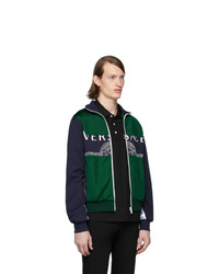 Versace Green And Navy Medusa Track Jacket