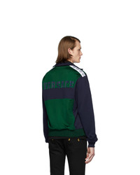 Versace Green And Navy Medusa Track Jacket