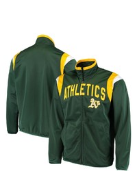 G-III SPORTS BY CARL BANKS Green Oakland Athletics Post Up Full Zip Track Jacket At Nordstrom