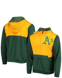 STITCHES Greengold Oakland Athletics Anorak Hoodie Half Zip Jacket At Nordstrom
