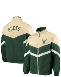 STARTE R Greencream Milwaukee Bucks Bank Shot Oxford Full Zip Jacket