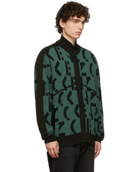 Kenzo Black Green Monogram Seasonal Jacket