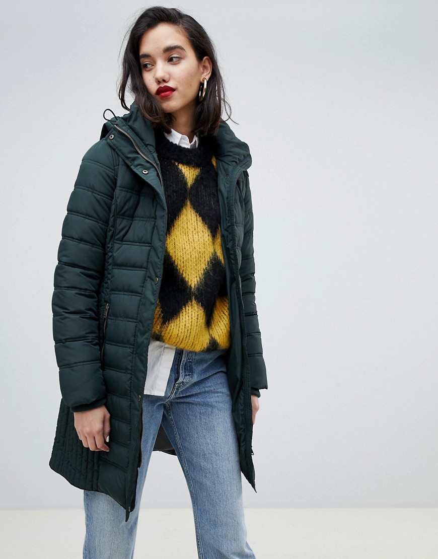 Esprit Mid Padded Jacket With Hood, $124, Asos