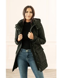 Rachel Parcell Quilted Hooded Parka