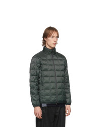 TAION Grey Down Basic High Neck Puffer Jacket