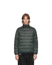 TAION Grey Down Basic High Neck Puffer Jacket