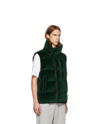 Burberry Green Down Velour Vest