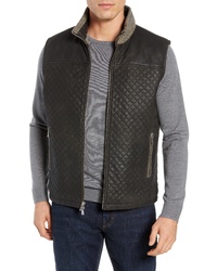 FLYNT Quilted Leather Wool Vest