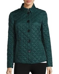 Dark Green Quilted Lightweight Jacket