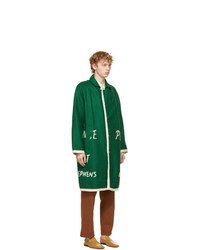 Bode Green Garfield Downs Blanket Coat