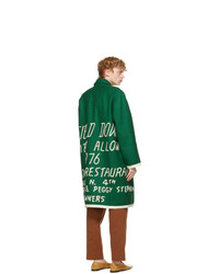 Bode Green Garfield Downs Blanket Coat