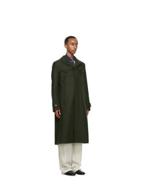 Gucci Green Wool Tailored Loden Coat