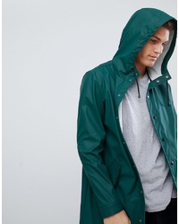 ASOS DESIGN Shower Resistant Rain Coat In Green