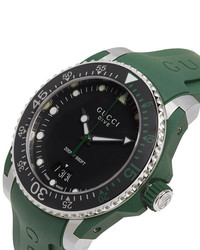 Gucci Dive 40mm Stainless Steel And Rubber Watch