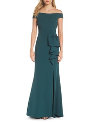 Vince Camuto Off The Shoulder Laguna Crepe Gown