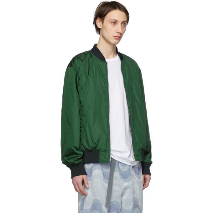 dries van noten green bomber