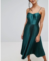 Whistles Satin Pleated Strappy Dress