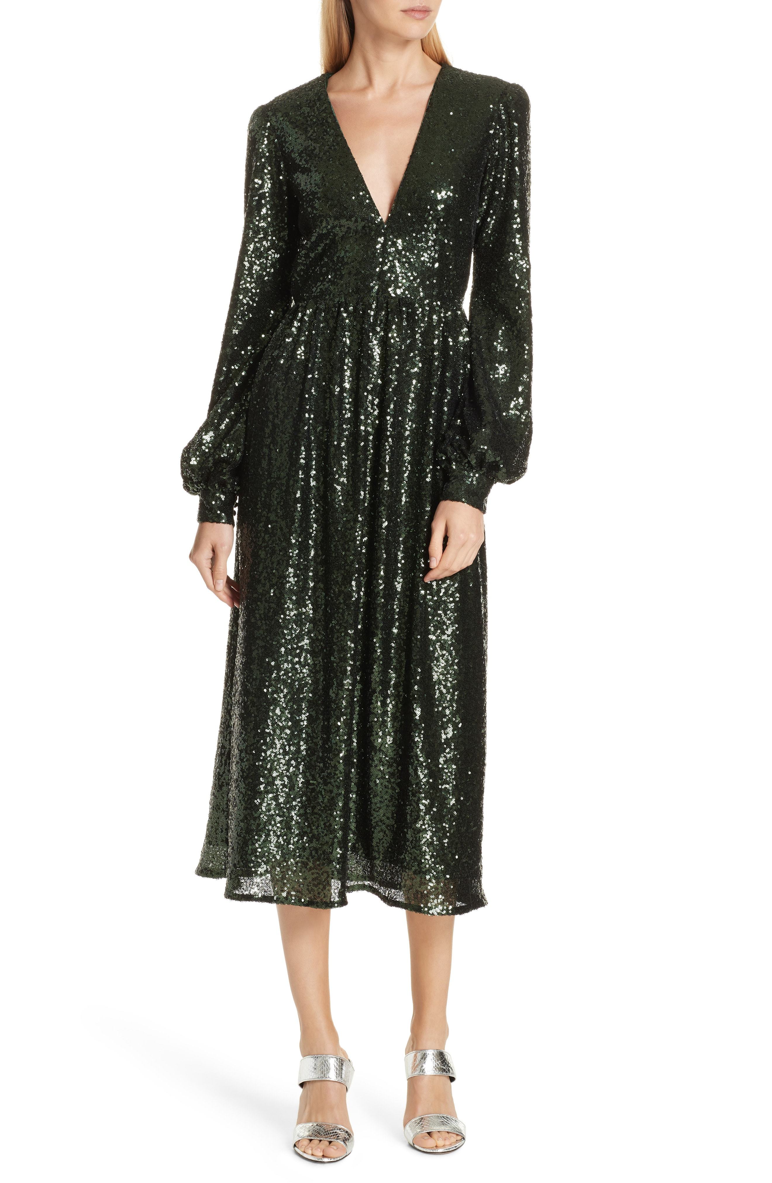 midi dress with sequins