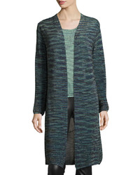 M Missoni Long Space Dyed Lurex Duster Teal