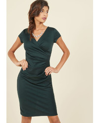 Modcloth I Think I Can Sheath Dress In Pine In S