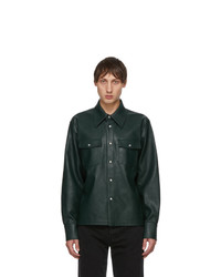 Séfr Green Faux Leather Matsy Jacket