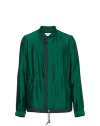 Sacai Green Silk Grid Jacket