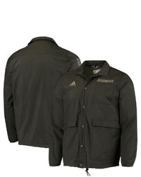 adidas Olive Louisville Cardinals Salute To Service Full Snap Jacket