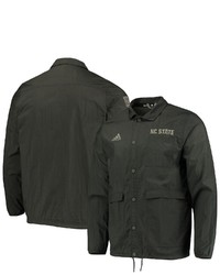 adidas Olive Nc State Wolfpack Salute To Service Full Snap Jacket