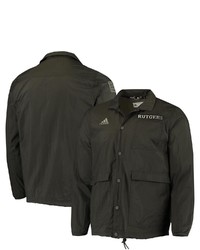 adidas Olive Rutgers Scarlet Knights Salute To Service Full Snap Jacket